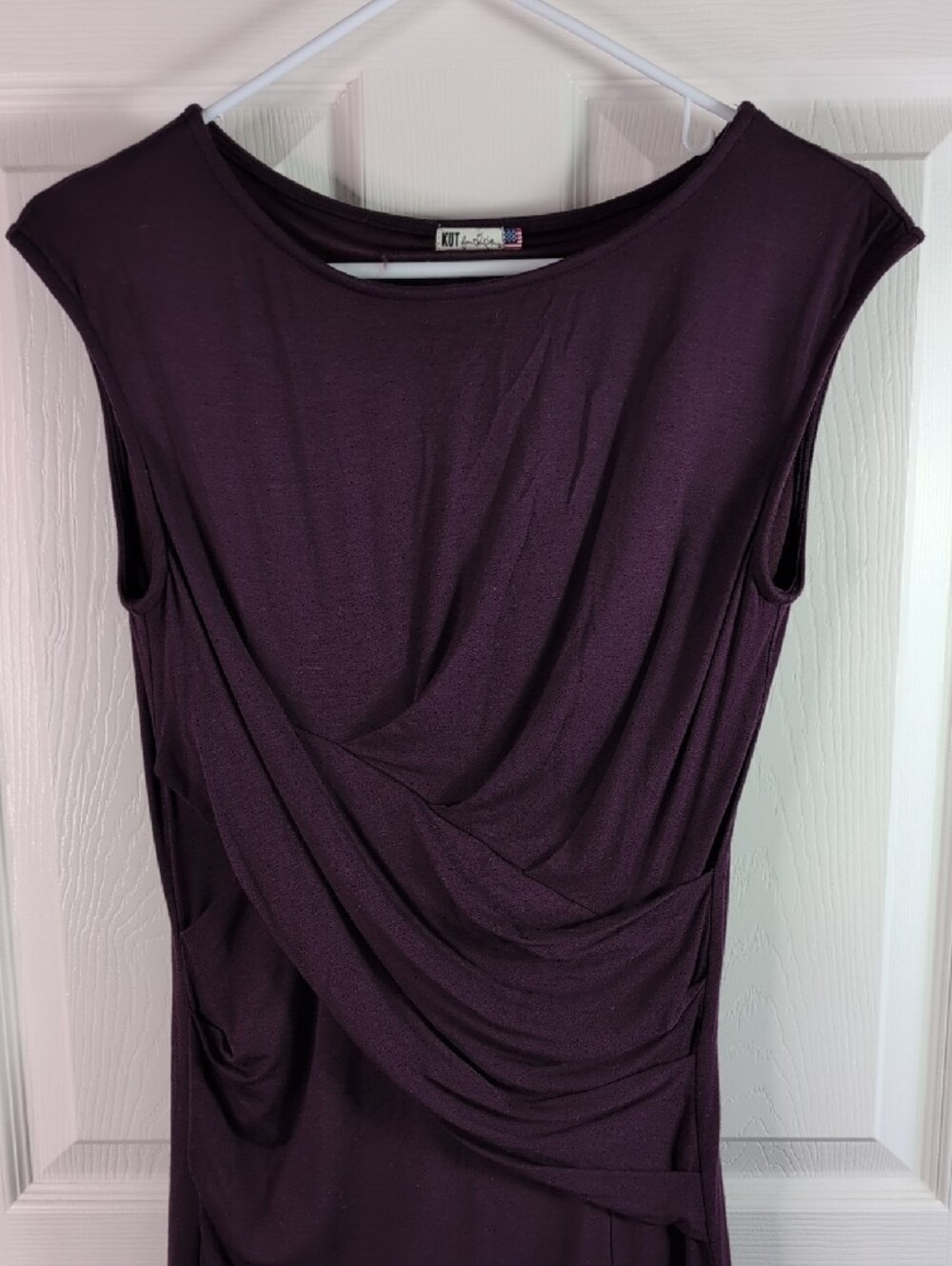 Kut from the Kloth Sleeveless Draped Midi Dress - Plum Size 2